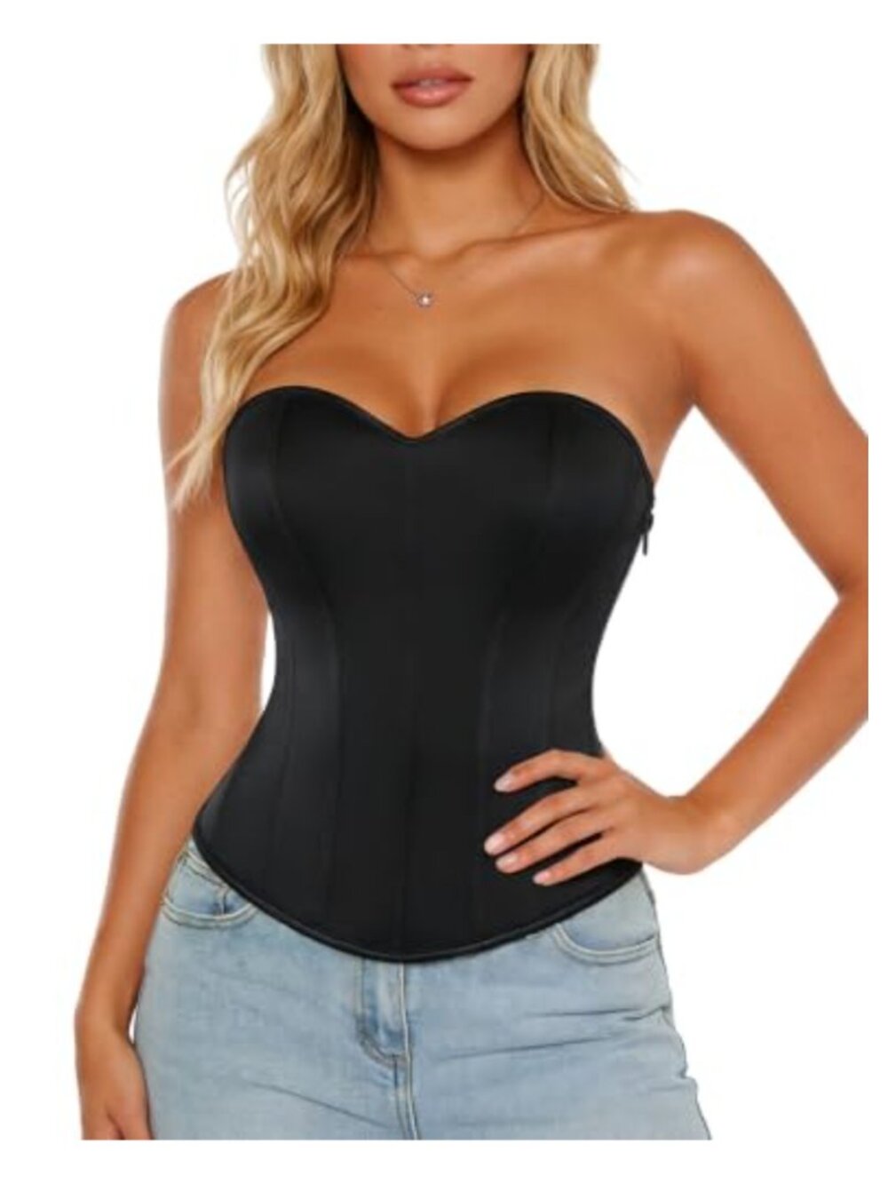 Corset Top Strapless Laced Bustier Waist Shaper